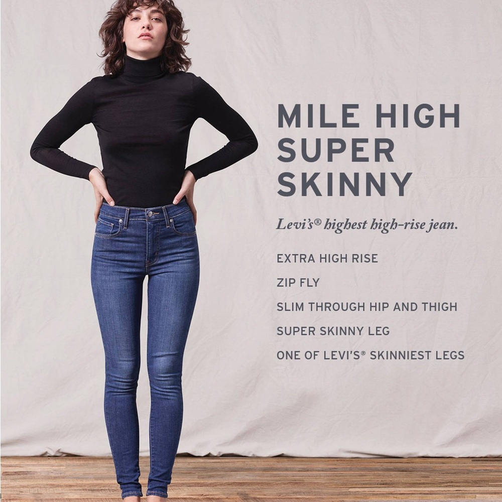 Levi's Women's Mile High Super Skinny Jeans - Blue